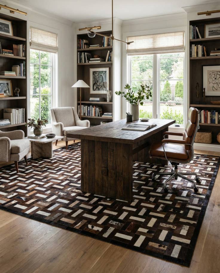 Detail image of 8' 1 x 10' Cowhide - Patchwork Rug