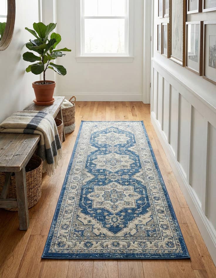 Detail image of 2' x 5'  Washable Yara Runner Rug