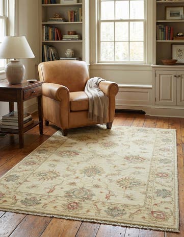 3' 4 x 5' Hand Knotted Peshawar Ziegler Rug