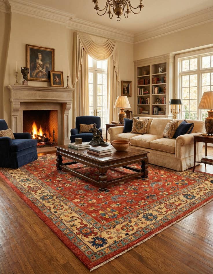 Detail image of 8' 4 x 10' 2 Serapi Wool Rug