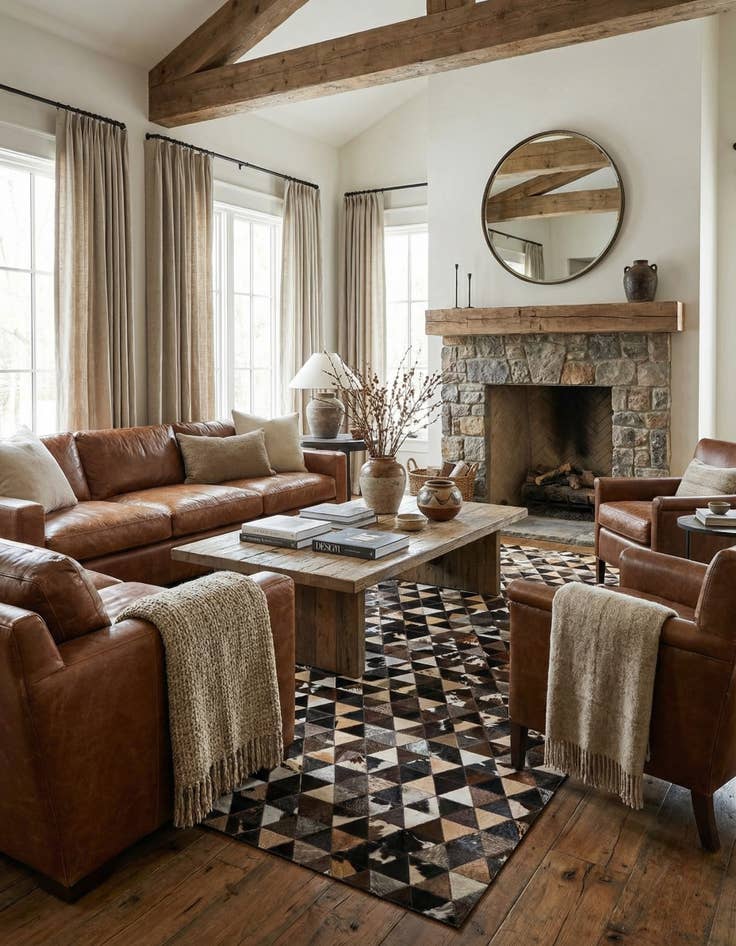 Detail image of 5' x 8' 1 Cowhide Stocks Rug