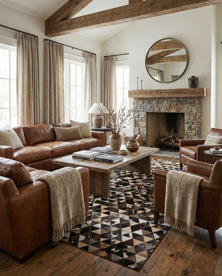 5' x 8' 1 Cowhide Stocks Rug