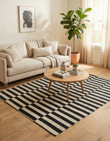 5' 2 x 6' 2 Hand Woven Kilim Modern Wool Rug