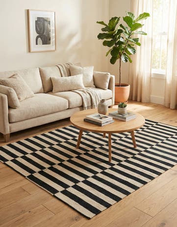 5' 2 x 6' 2 Hand Woven Kilim Modern Wool Rug