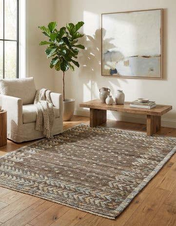 5' 2 x 6' 8 Hand Knotted Darya Wool Rug
