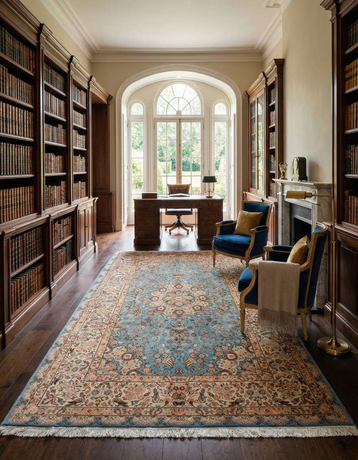 Detail image of 6' 8 x 9' 9 Tabriz Wool Runner Rug