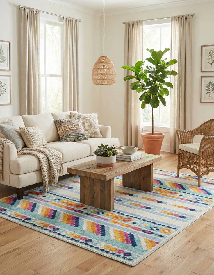 Detail image of 7' x 10'  Washable Aruba Indoor / Outdoor Rug