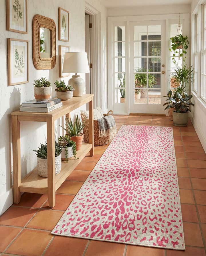 2' 7 x 10' Easy-Clean Safari Indoor / Outdoor Runner Rug