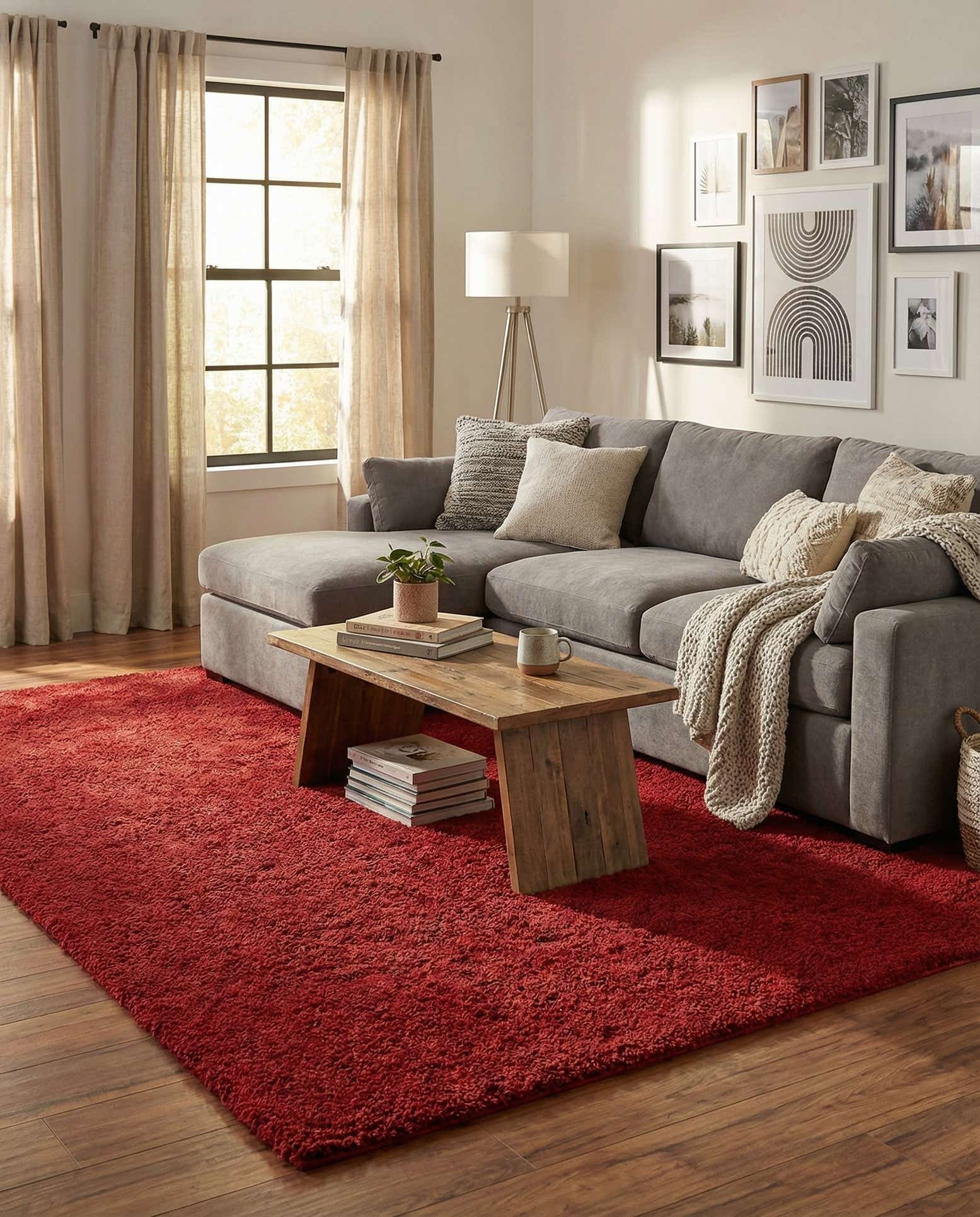9' x 12' 2 Studio Solid Shag Rug