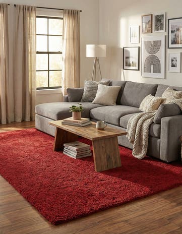 9' x 12' 2 Solid Shag Rug
