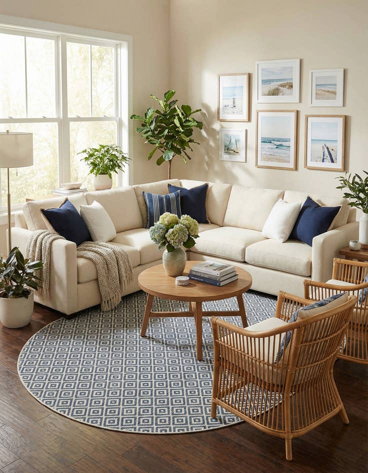 Detail image of 7' 10 x 10'  Washable Jill Zarin Costa Rica Indoor / Outdoor Oval Rug