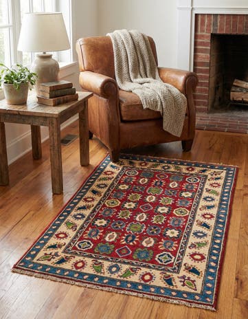 2' 6 x 4' 2 Hand Knotted Kazak Rug