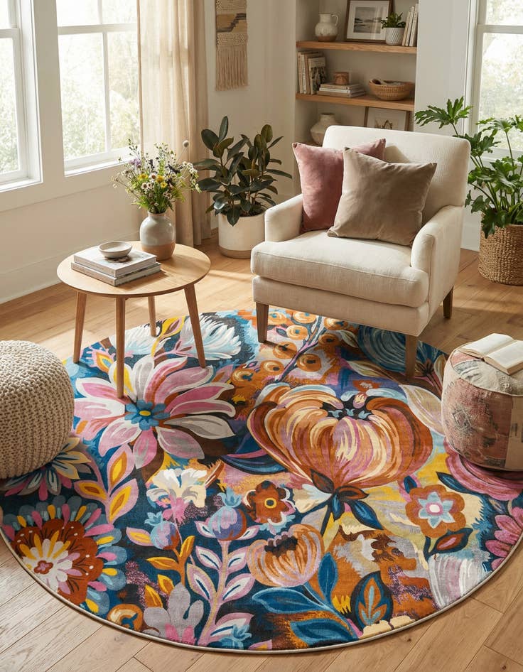 Detail image of 10' x 10' Blossom Round Rug