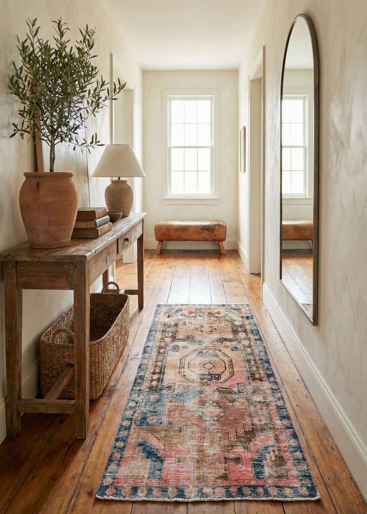 3' 3 x 6' 10 Hand Knotted Ultra Vintage Persian Wool Runner Rug