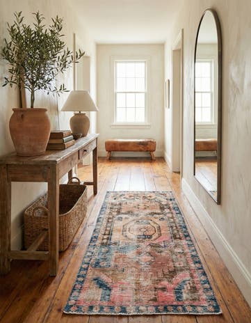 3' 3 x 6' 10 Hand Knotted Ultra Vintage Persian Wool Runner Rug
