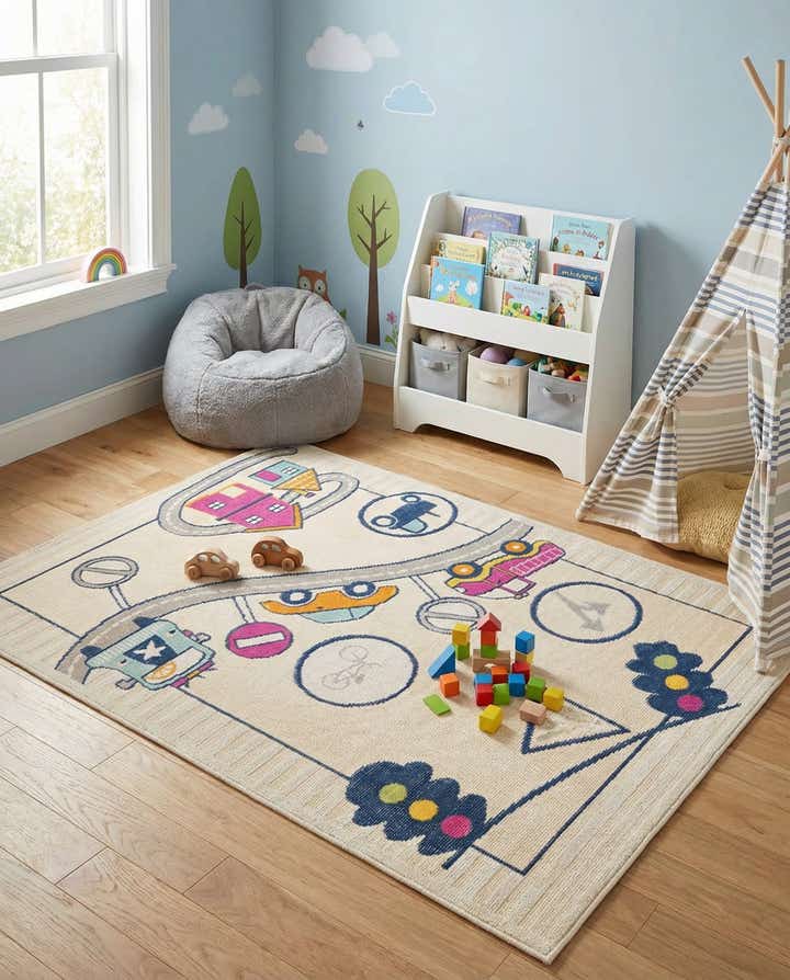 5' 3 x 7' 7 Easy-Clean Indoor / Outdoor Rug