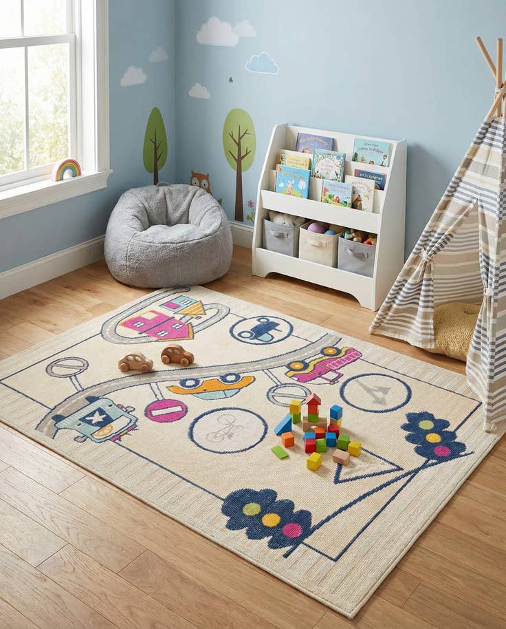 Detail image of 5' 3 x 7' 7 Easy-Clean Indoor / Outdoor Rug