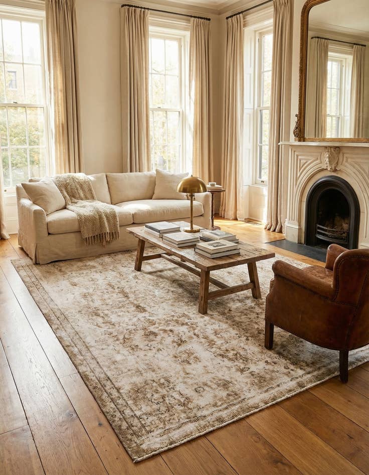 Detail image of  7' 1 x 10' 4  Hand Knotted Ultra Vintage Persian Wool Rug