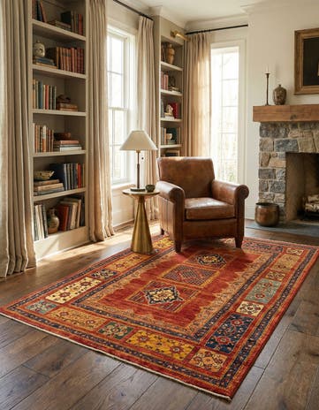 3' 7 x 5' 4 Kashkuli Wool Rug