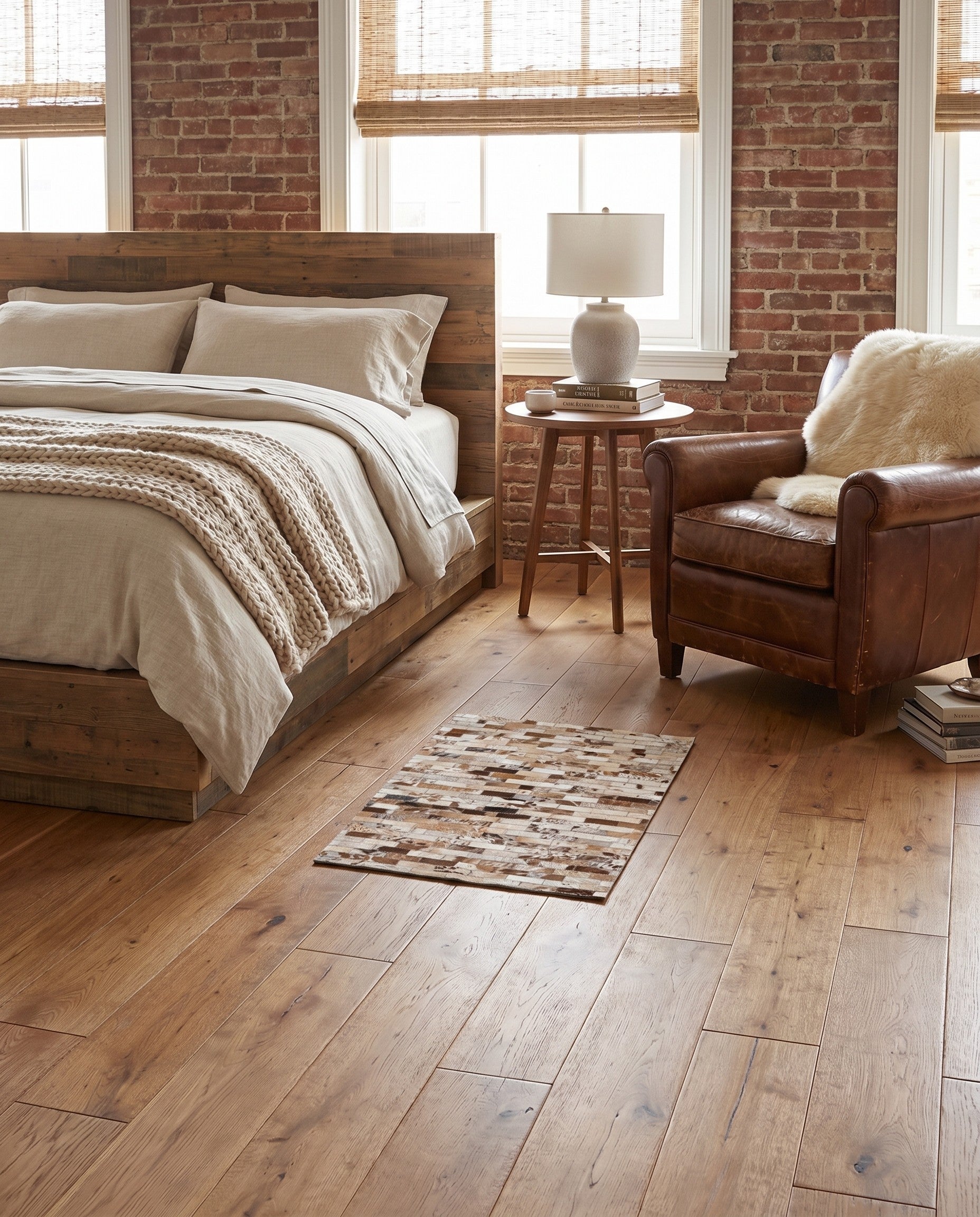 2' x 3' Cowhide Leather Rug