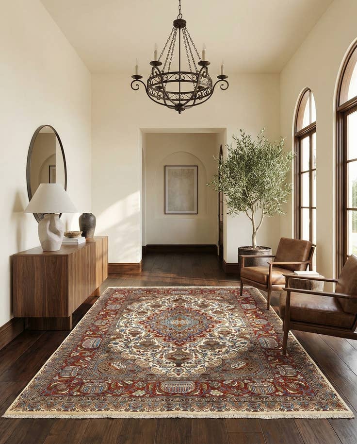 Detail image of 6' 9 x 9' 5 Tabriz Wool Rug