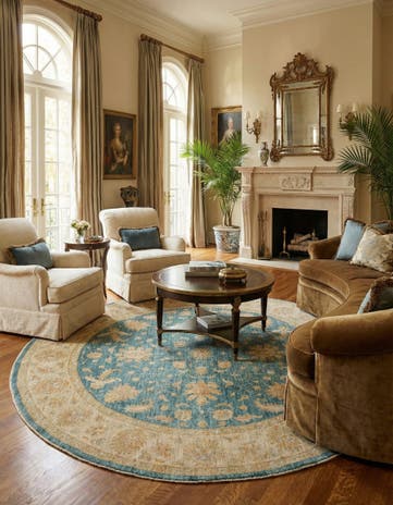 8' 2 x 8' 3 Kaizar Wool Round Rug