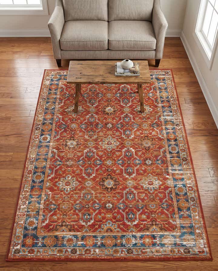 4' x 6' Easy-Clean Traditional Indoor / Outdoor Rug