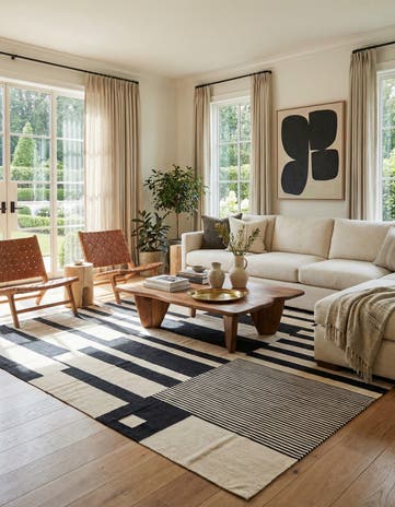 8' 6 x 9' 9 Hand Woven Kilim Modern Wool Rug