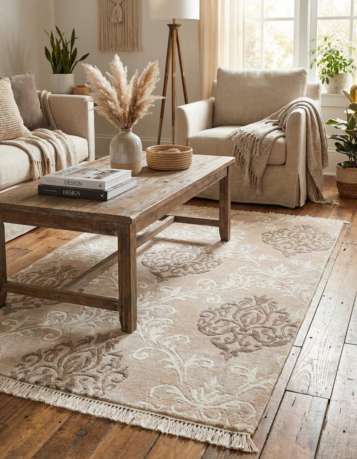 Detail image of 2' 7 x 4' 1  Hand Knotted Darya Wool Rug