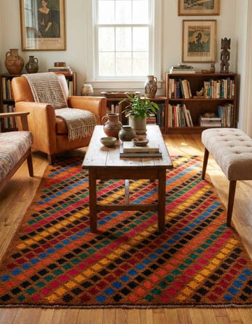 3' 9 x 6' Hand Knotted Balouch Wool Rug