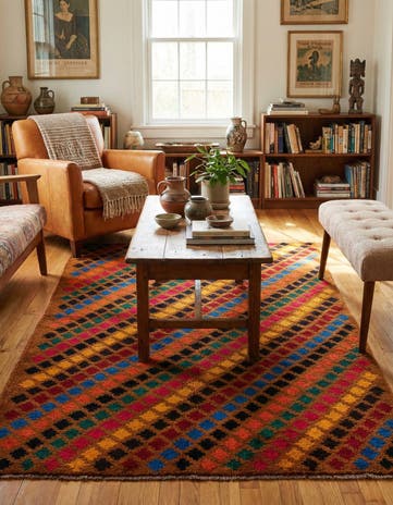3' 9 x 6' Hand Knotted Balouch Wool Rug