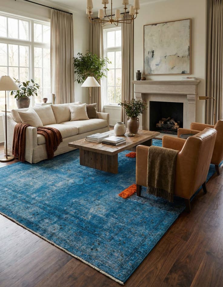 Detail image of 9' 9 x 12' 3  Hand Knotted Ultra Vintage Persian Wool Rug