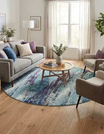 8' x 8' Washable Sevilla Round Rug