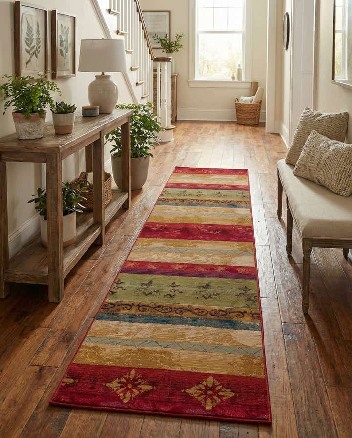 2' 7 x 11' Easy-Clean Modern Indoor / Outdoor Runner Rug