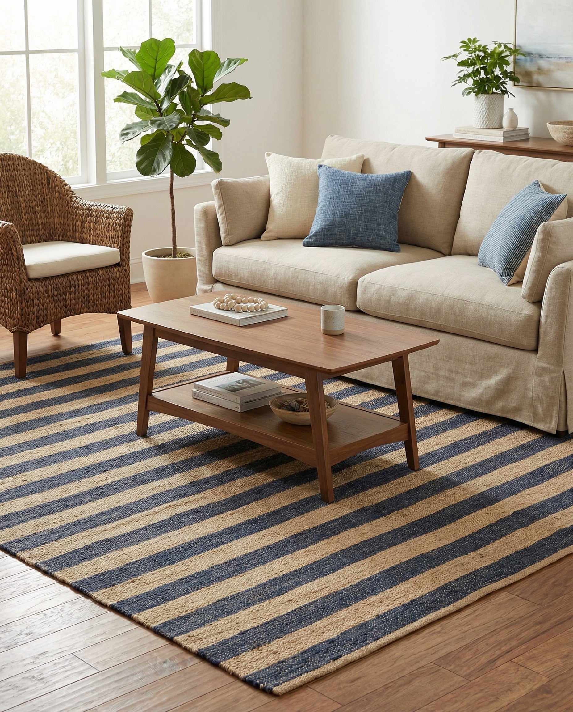  7' 10 x 7' 10  Hand Braided Jute Square Rug