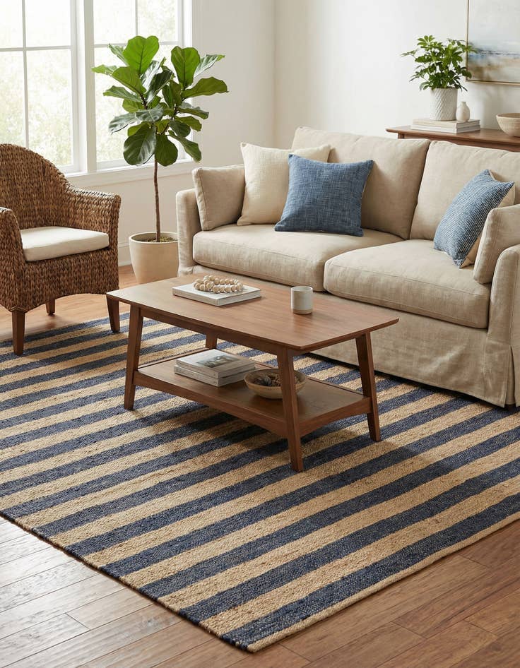 Detail image of 7' 10 x 7' 10  Hand Braided Jute Square Rug