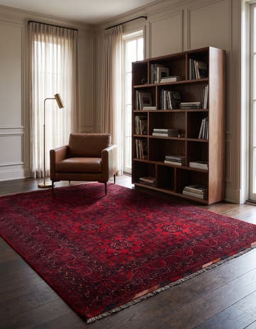 6' 7 x 9' 10 Hand Knotted Khal Mohammadi Wool Rug
