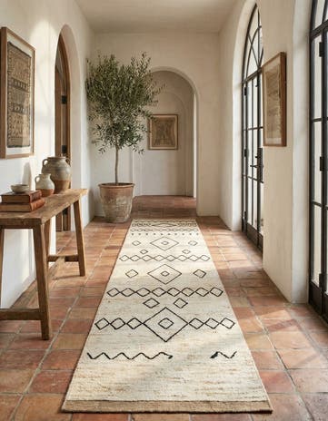 3' 2 x 16' 4 Hand Knotted Moroccan Wool Runner Rug