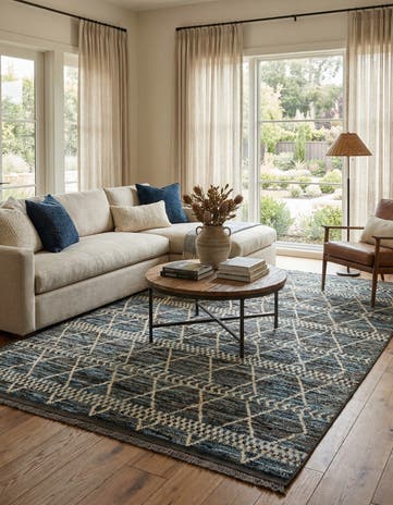 6' 9 x 10' 1 Hand Knotted Darya Wool Rug