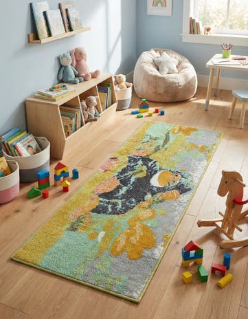 2' 2 x 5' 1 Gorilla Whimsy Kids Runner Rug