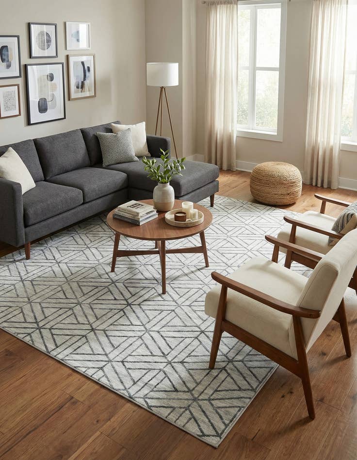 Detail image of 9' x 12' 2 Lattice Trellis Rug