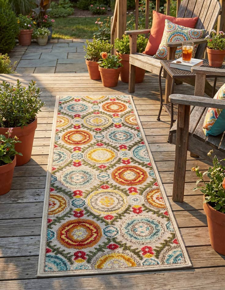 Detail image of 2' x 6' Easy-Clean Casablanca Indoor / Outdoor Runner Rug