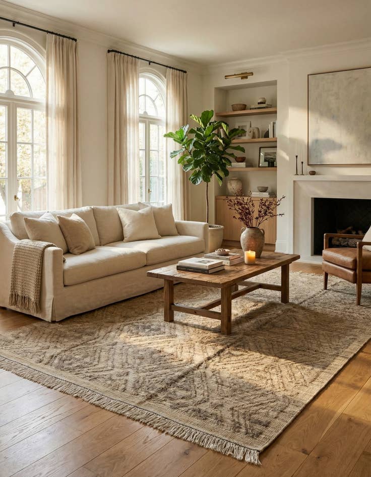 Detail image of 9' 3 x 12' 2  Hand Knotted Darya Wool Rug