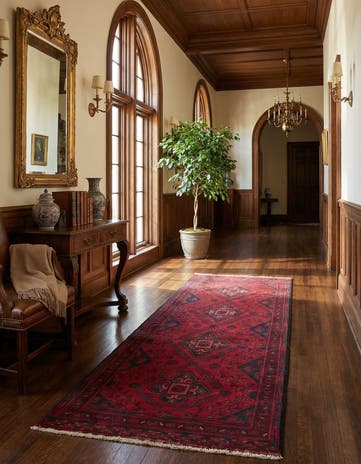 2' 6 x 6' 1 Hand Knotted Khal Mohammadi Wool Runner Rug