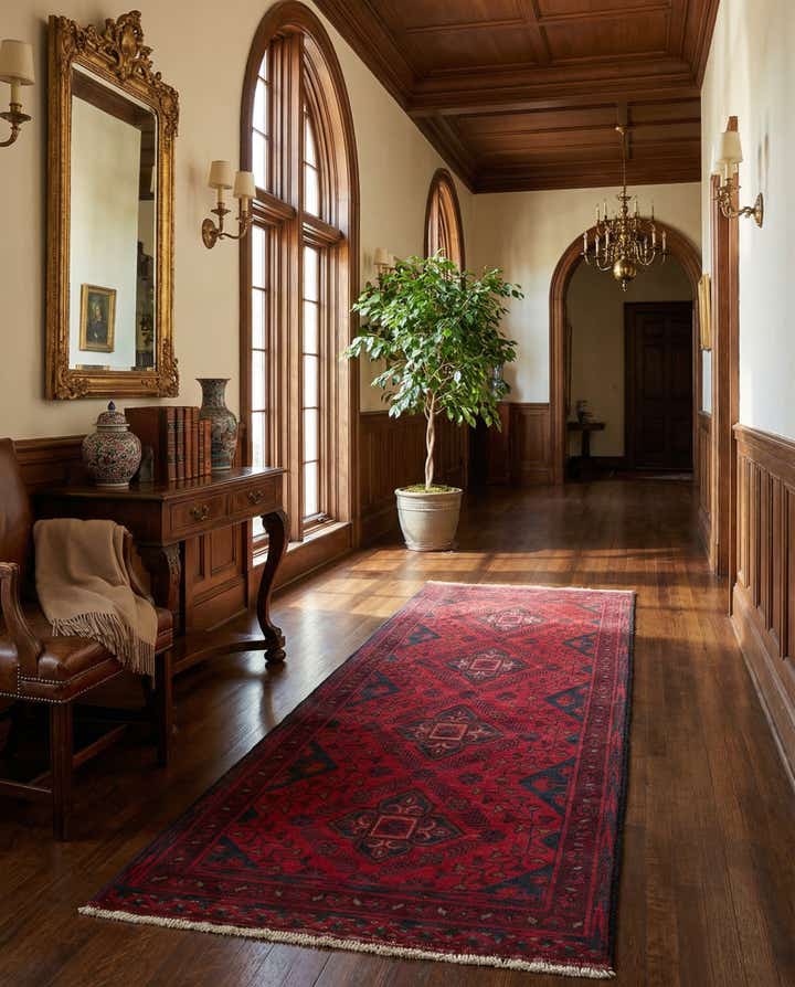 2' 6 x 6' 1 Hand Knotted Khal Mohammadi Wool Runner Rug