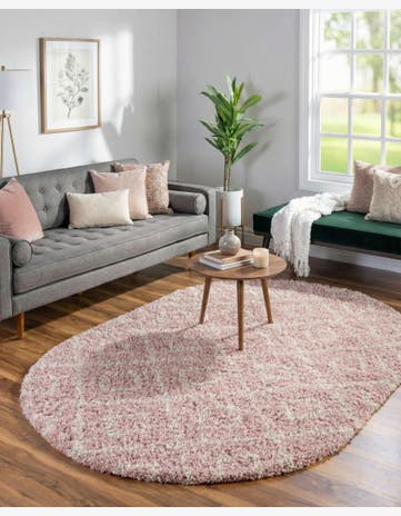 4' x 6' Trellis Shag Oval Rug