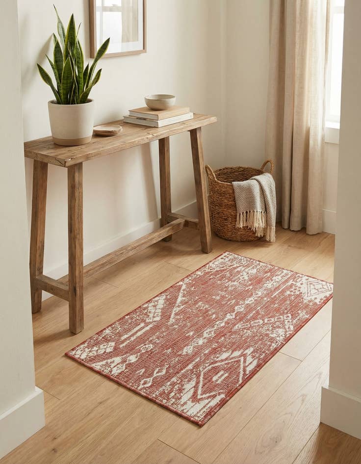 Detail image of 2' x 3' Easy-Clean Bohemian Indoor / Outdoor Rug