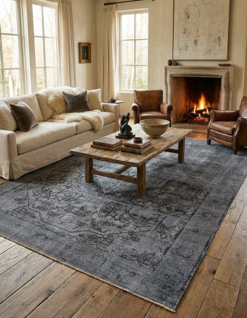 8' x 11' Hand Knotted Ultra Vintage Persian Wool Rug