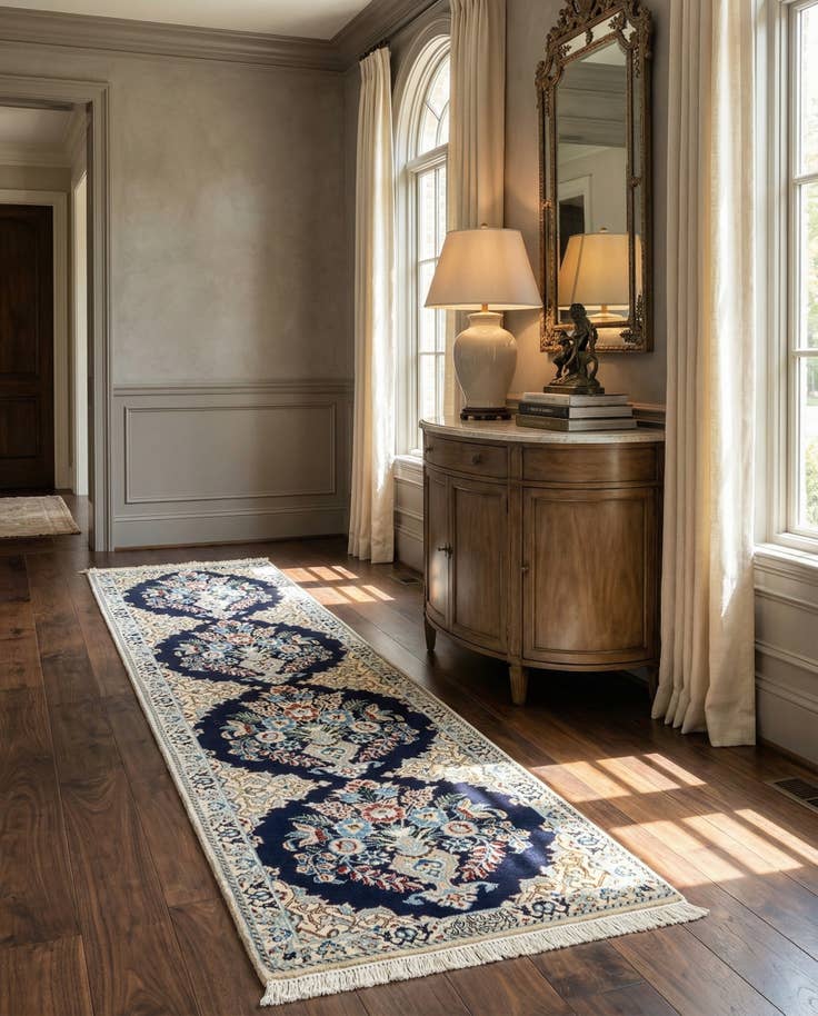 Detail image of 1' 6 x 6' 3 Hand Knotted Nain Rug