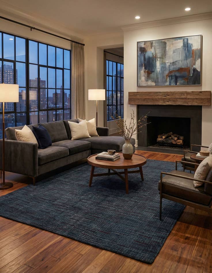 Detail image of  6' 2 x 9' 10  Hand Knotted Darya Wool Rug